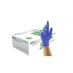 Unigloves Biotouch Blue Eco-Friendly Disposable Nitrile Gloves (Box of 100)